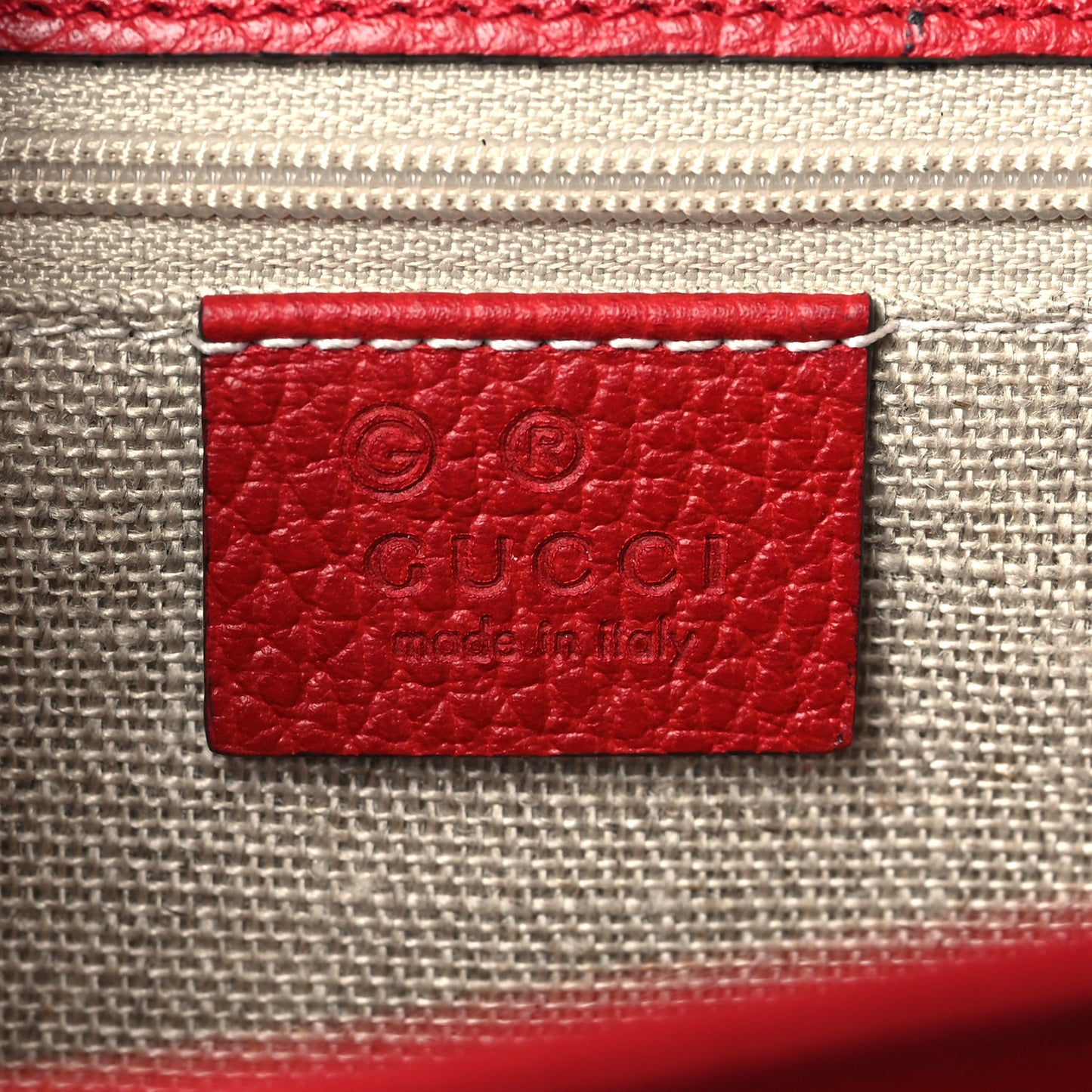 Dollar Calfskin Interlocking G Shoulder Bag Red