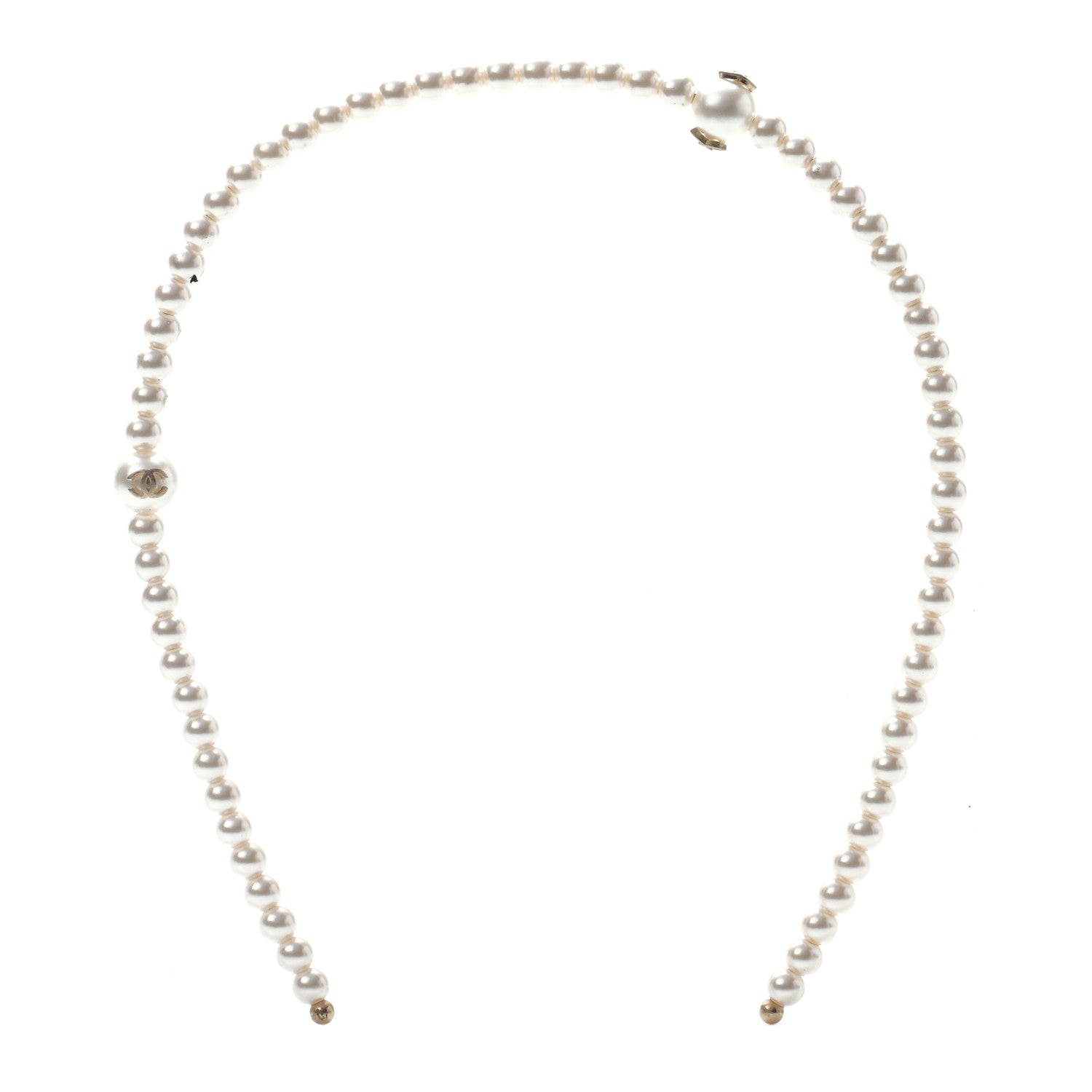 Chanel Pearl CC Headband Ivory 3 of 4