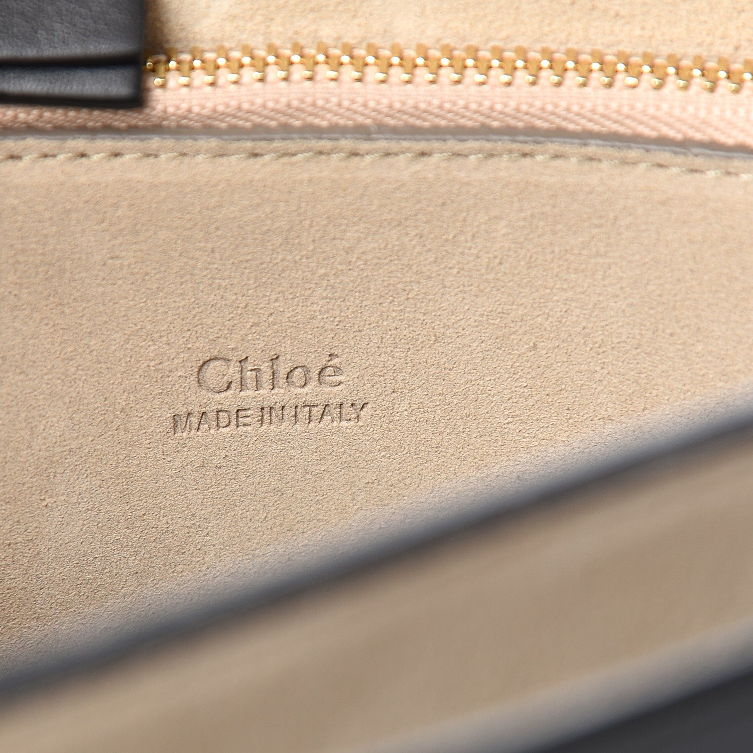 Chloe Suede Calfskin Medium Faye Shoulder Bag Carbon Grey 5 of 9