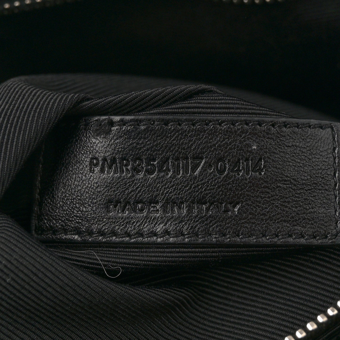 Smooth Calfskin Matelasse Chevron Large Monogram Shopping Bag Black