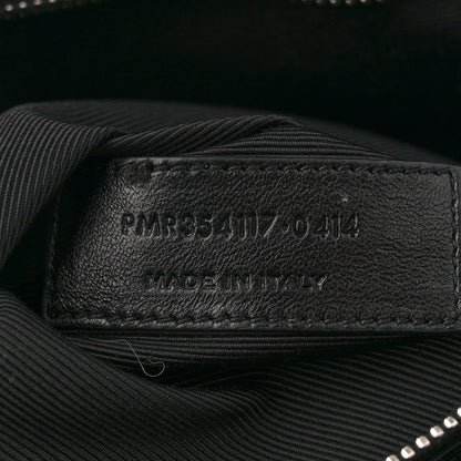 Saint Laurent Smooth Calfskin Matelasse Chevron Large Monogram Shopping Bag Black 7 of 12