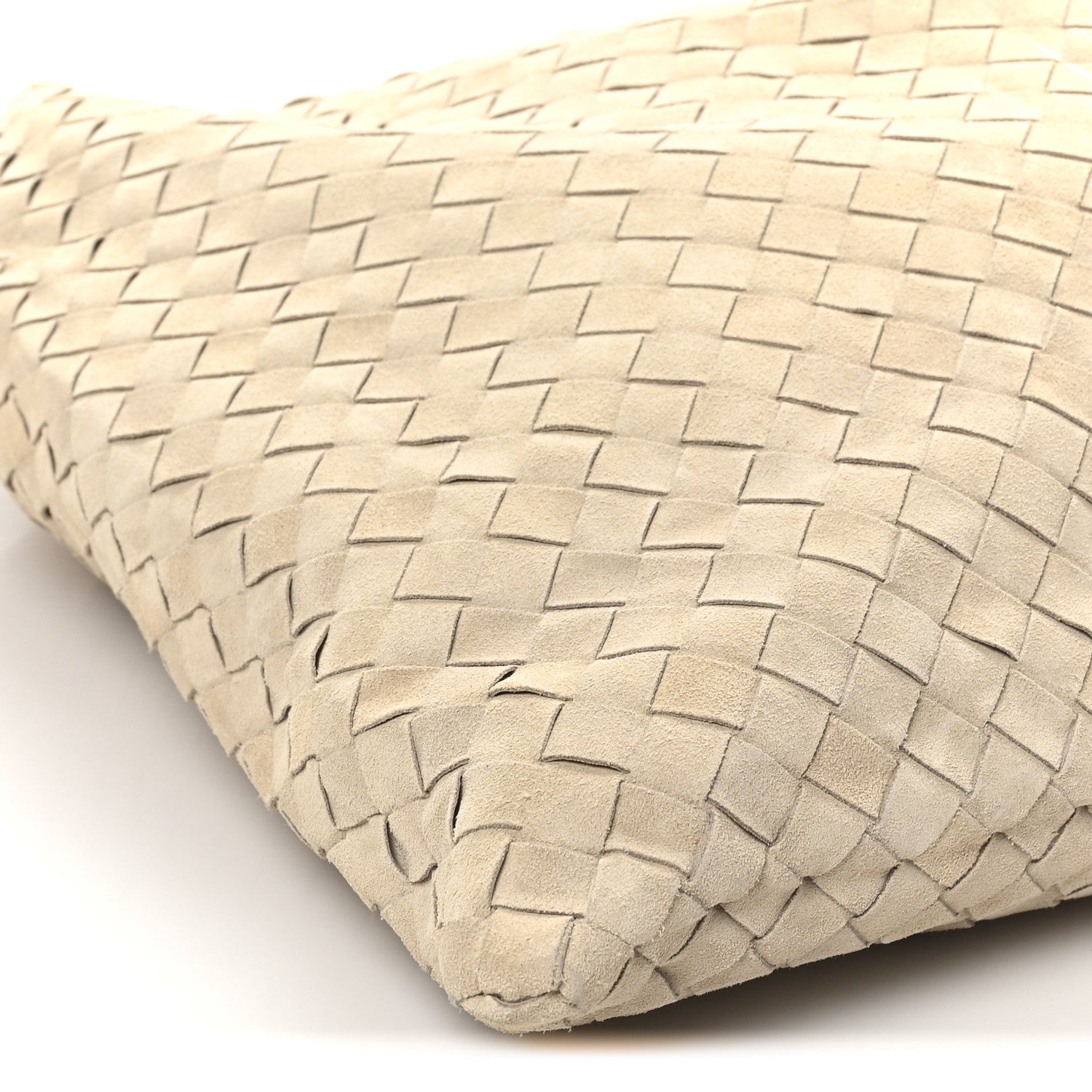 Bottega Veneta Suede Intrecciato Large Hop Ecru 8 of 9
