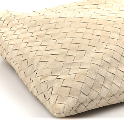 Bottega Veneta Suede Intrecciato Large Hop Ecru 8 of 9