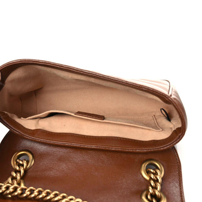 Gucci Azalea Calfskin Matelasse Diagonal Mini GG Marmont Shoulder Bag Cuir 7 of 12