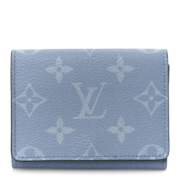 Louis Vuitton Taigarama Envelope Business Card Holder Sky Blue