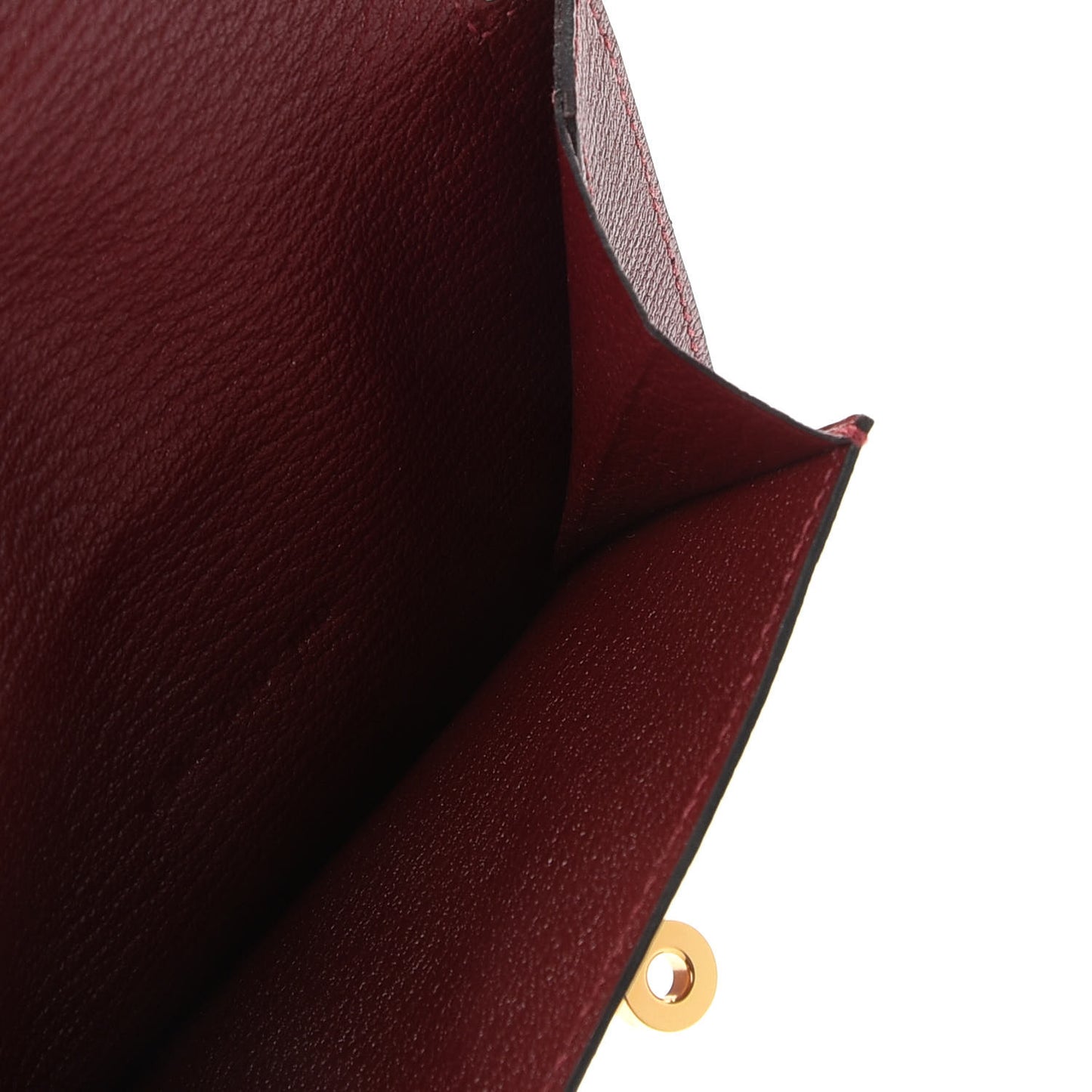 Chevre Mysore Kelly Pocket Compact Wallet Rouge H