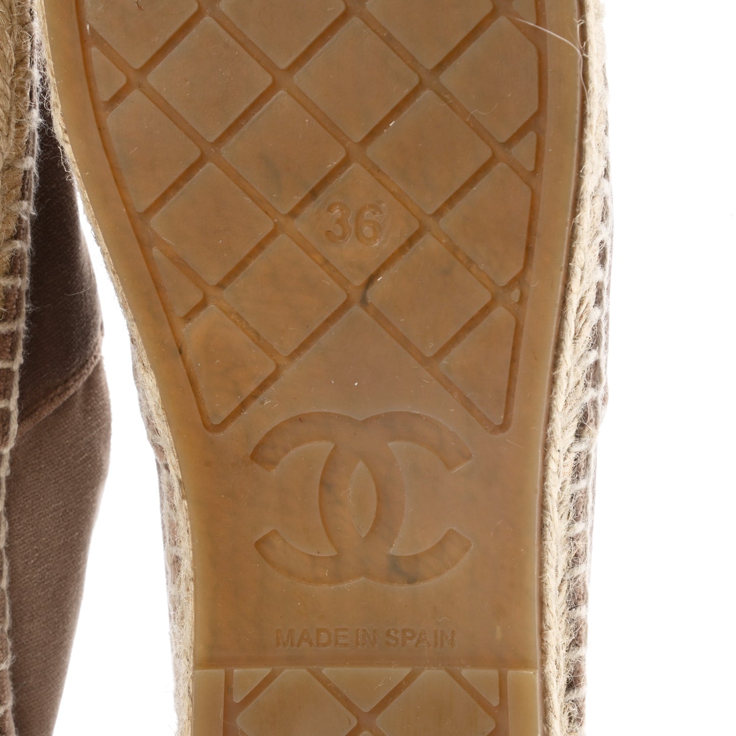 Velvet Logo Espadrilles 36 Beige Black