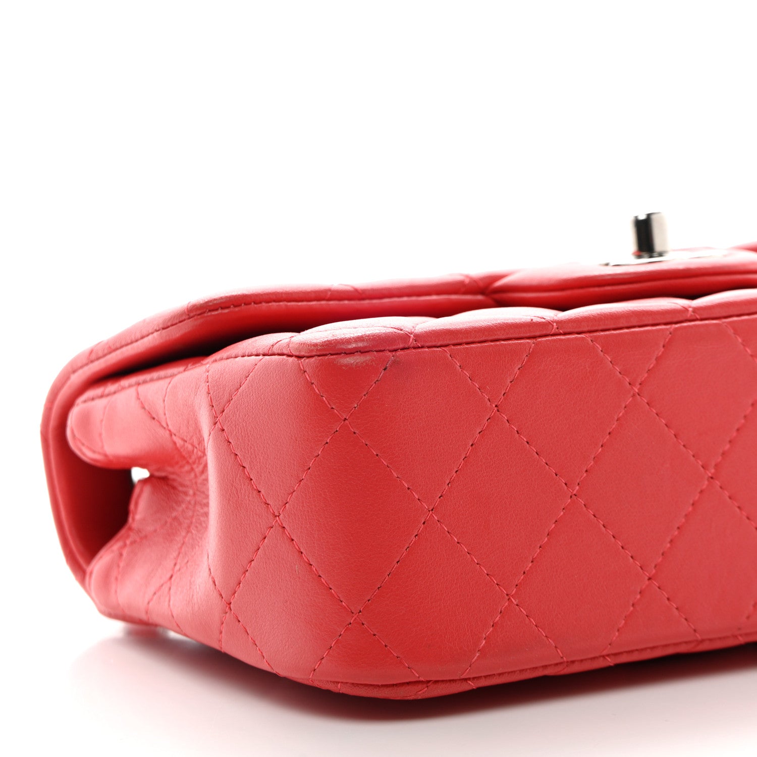 Chanel Lambskin Quilted Mini Rectangular Flap Pink 9 of 11