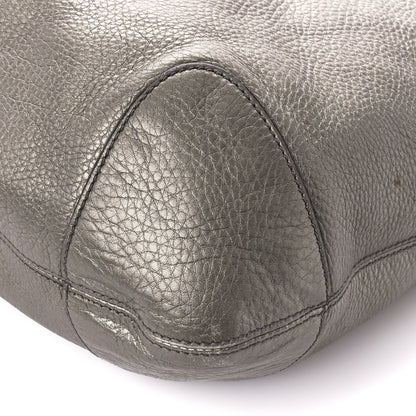 Gucci Metallic Pebbled Calfskin Medium Soho Chain Hobo Sasso 11 of 11