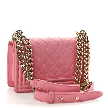 Chanel Caviar Quilted Small Boy Flap Pink 3 of 16