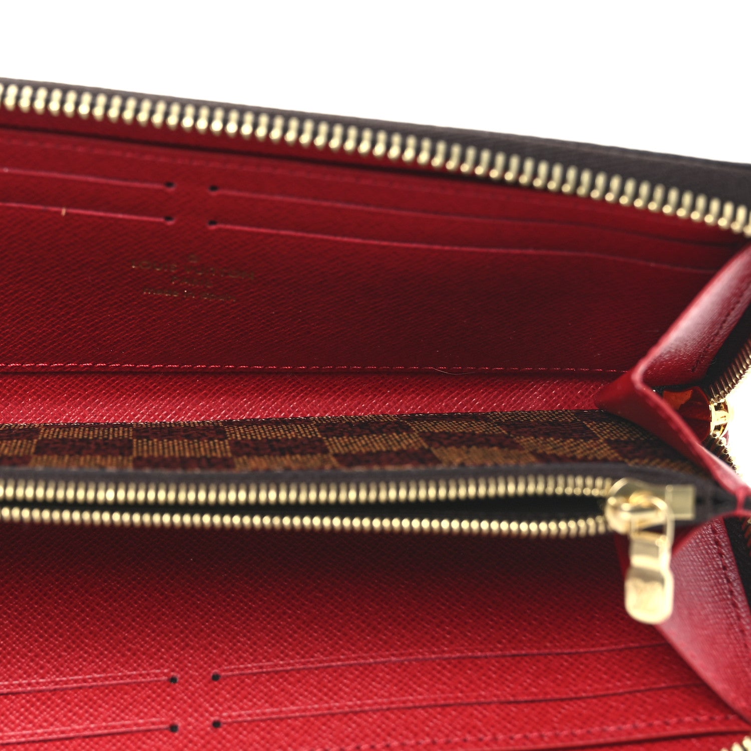 Louis Vuitton Damier Ebene Clemence Wallet Cherry 5 of 6