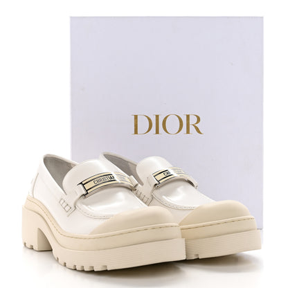 Christian Dior Brushed Calfskin Dior Code Lug Sole Platform 35mm Loafers 41 White 10 of 10
