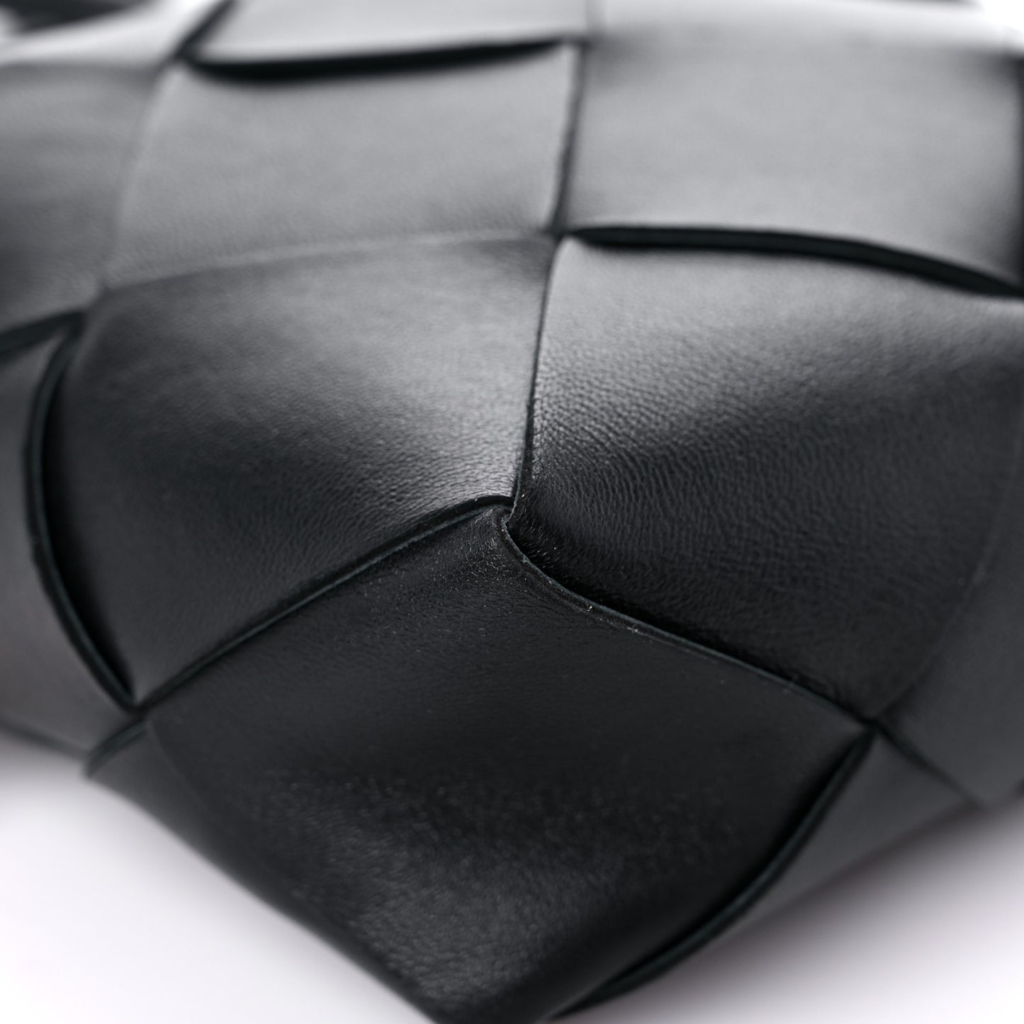 Lambskin Maxi Intrecciato Mini Cassette Camera Bag Black
