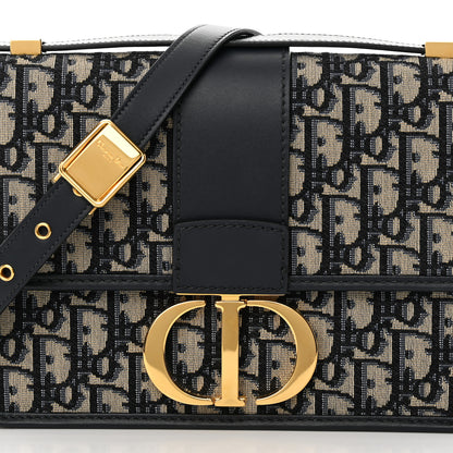 Christian Dior Oblique 30 Montaigne Flap Bag Blue 8 of 19