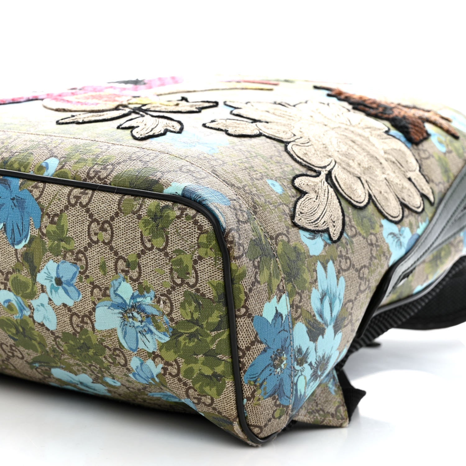 Gucci GG Supreme Monogram Blooms Bird Embroidered Dome Backpack 10 of 13