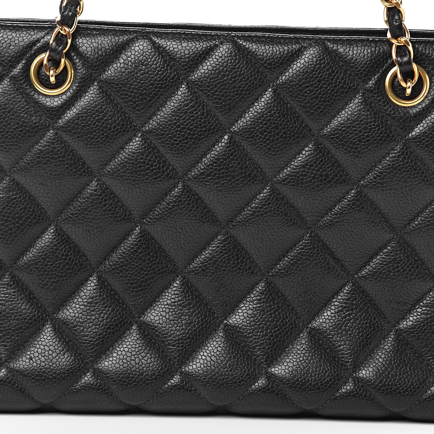 Caviar Quilted Shoulder Bag Black