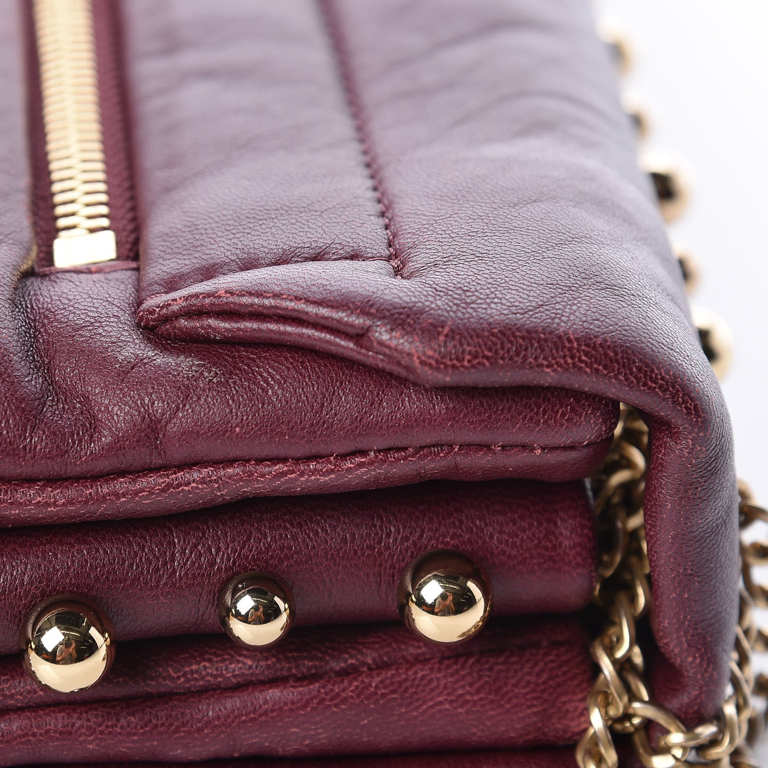 Lanvin Lambskin Quilted Metal Pearl Medium Sugar Flap Shoulder Bag Purple 10 of 12