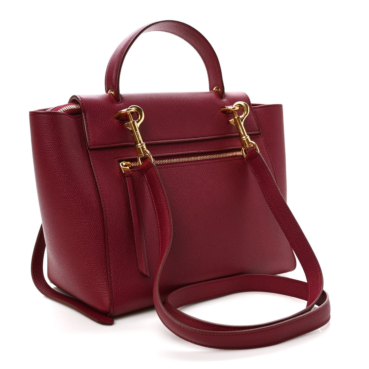 Grained Calfskin Micro Belt Bag Plum