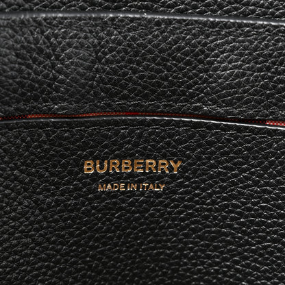 Burberry Coated Canvas Calfskin Vintage Check Medium Note Crossbody Bag Black 6 of 11