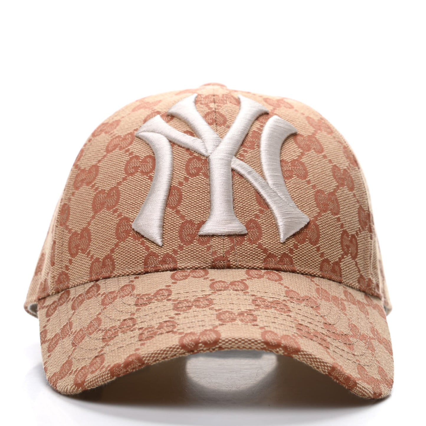 X MLB Monogram NY Yankees Baseball Hat 57-61 Beige Ruggine