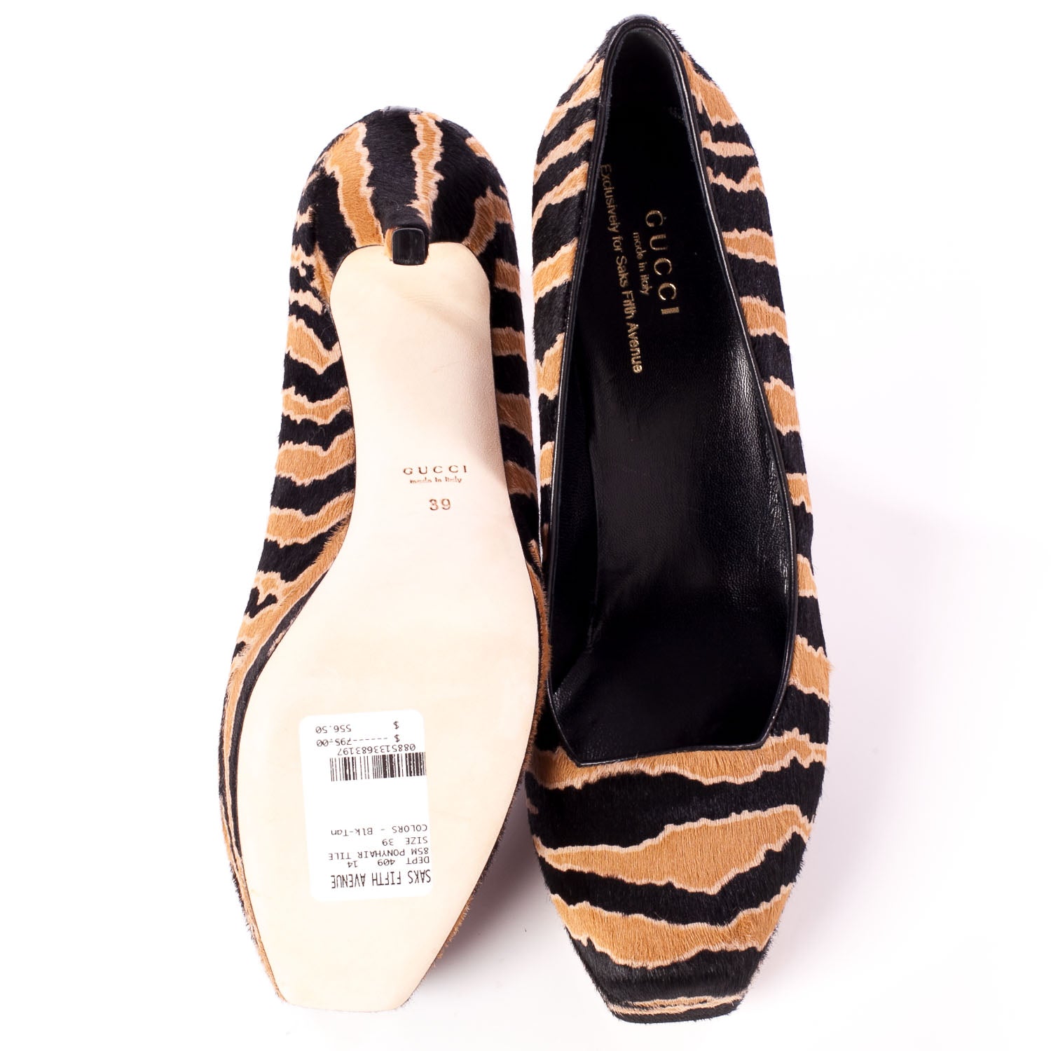 Gucci Pony Hair Tiger Platform Pumps Heels 39 8 of 10