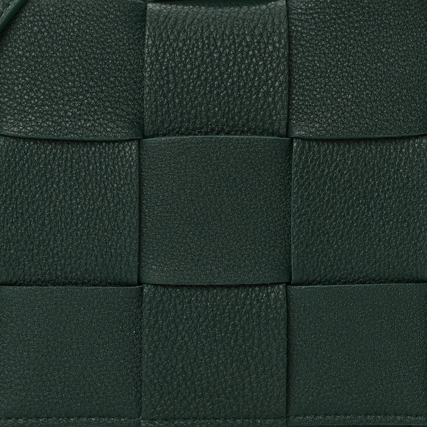 Grained Calfskin Maxi Intrecciato Cassette Crossbody Bag Raintree Green