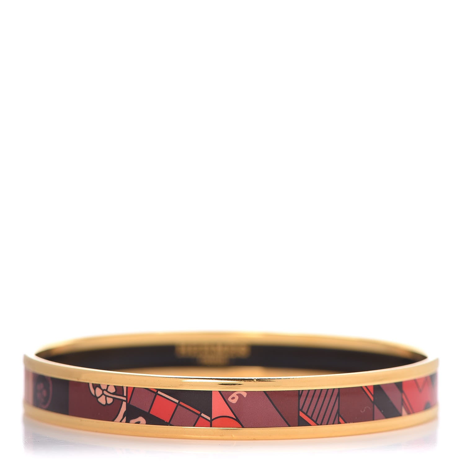 Hermes Enamel Printed Narrow Astrologie Nouvelle Bracelet 65 1 of 6