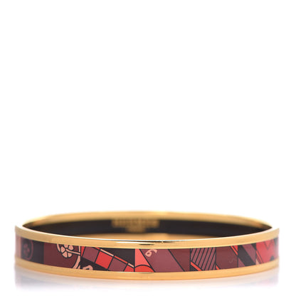 Hermes Enamel Printed Narrow Astrologie Nouvelle Bracelet 65 1 of 6