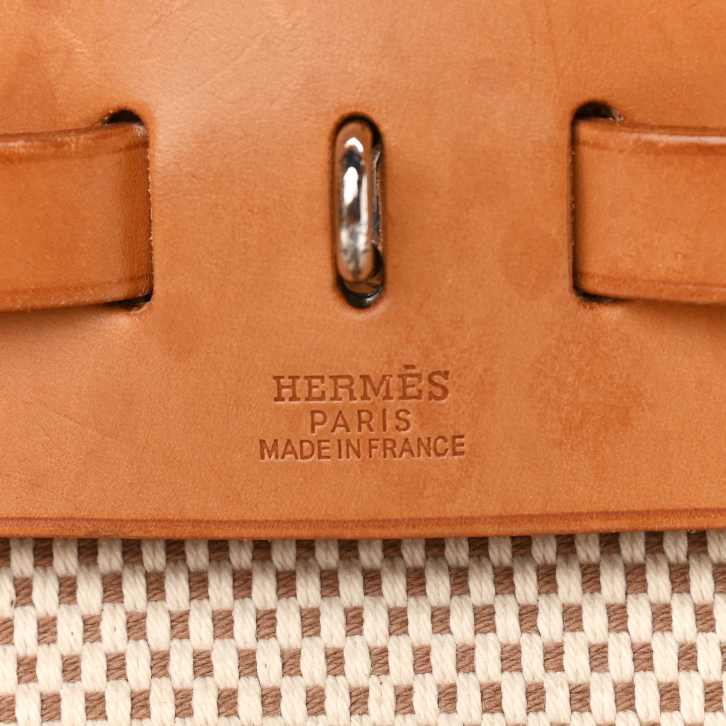 Toile Vache Calfskin Herbag PM 30 Black Natural