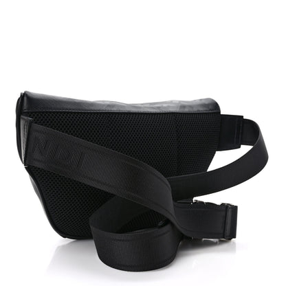 Fendi Vitello Grace King FF Lines Embossed Diagonal Belt Bag Black 3 of 8