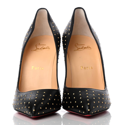 Christian Louboutin Calfskin Pigalle Follies Stud 100 Pumps 38 Black 2 of 7