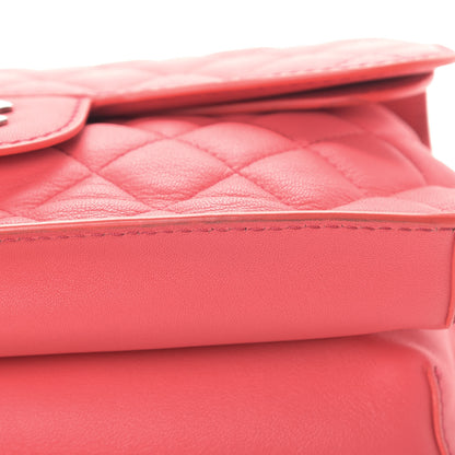 Chanel Lambskin Quilted Large Natural CC Flap Dark Pink 11 of 15