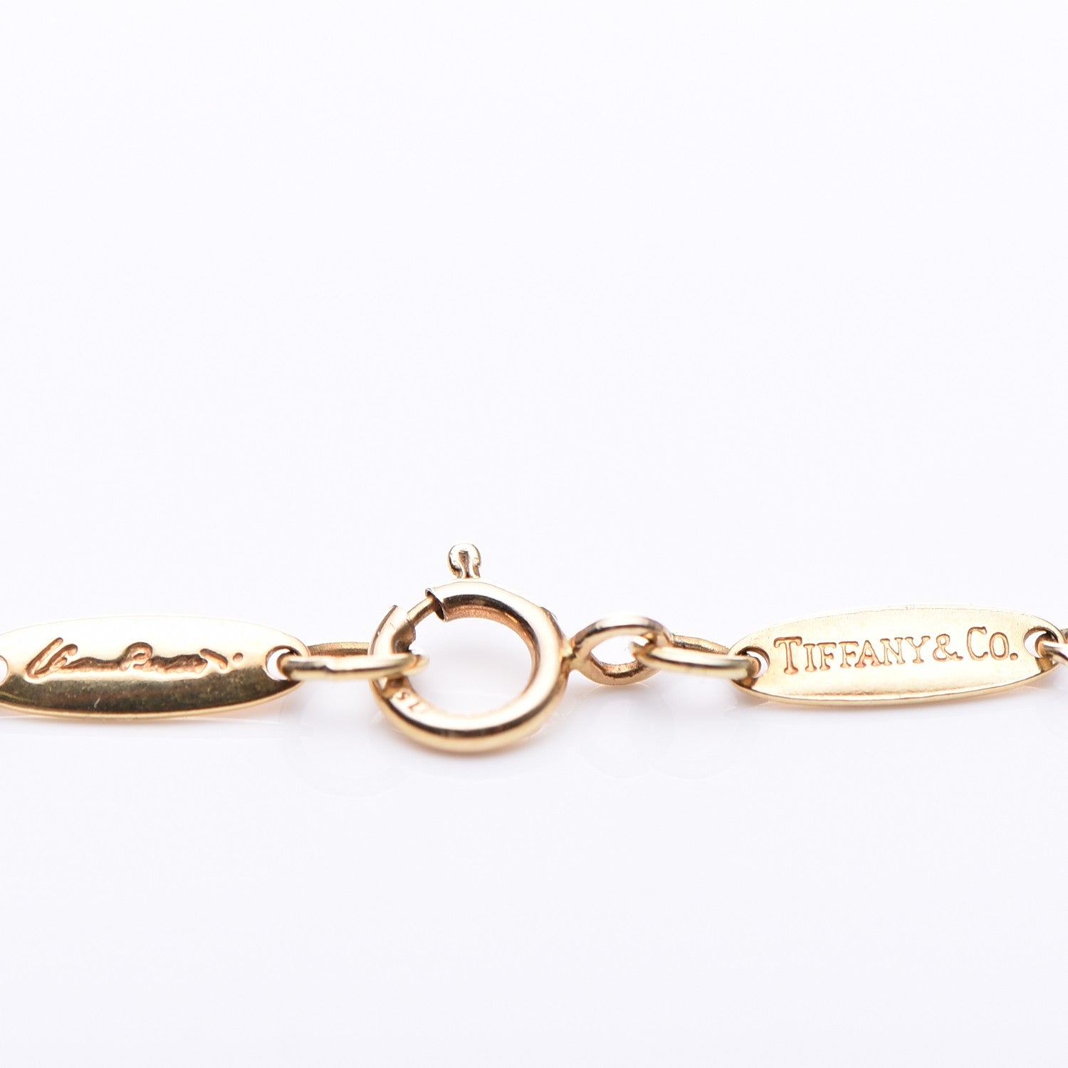 Tiffany 18K Yellow Gold 12mm Elsa Peretti Eternal Circle Pendant Necklace 7 of 7