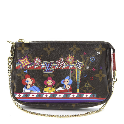 Louis Vuitton Monogram 2020 Christmas Animation Bumper Cars Mini Pochette Accessories Coquelicot 1 of 9