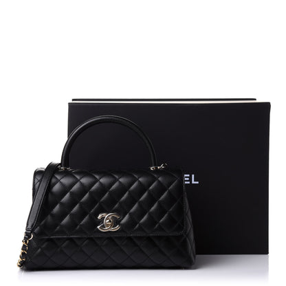Chanel Caviar Quilted Small Coco Handle Flap Black 10 of 10