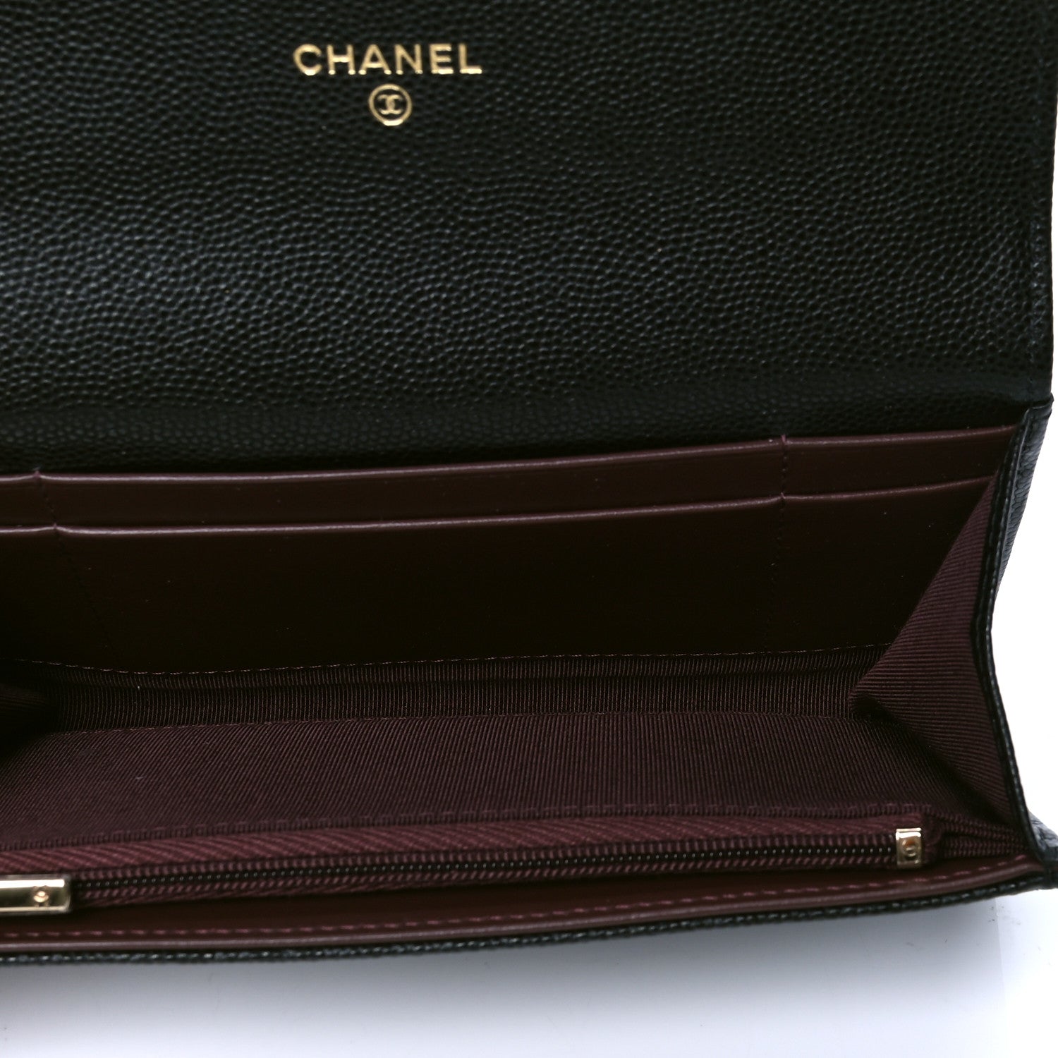 Chanel Caviar Quilted Medium Gusset Flap Wallet Black 4 of 4