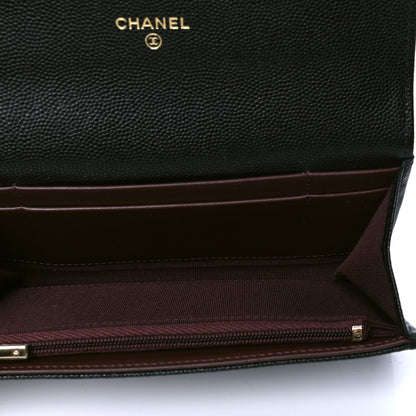 Chanel Caviar Quilted Medium Gusset Flap Wallet Black 4 of 4