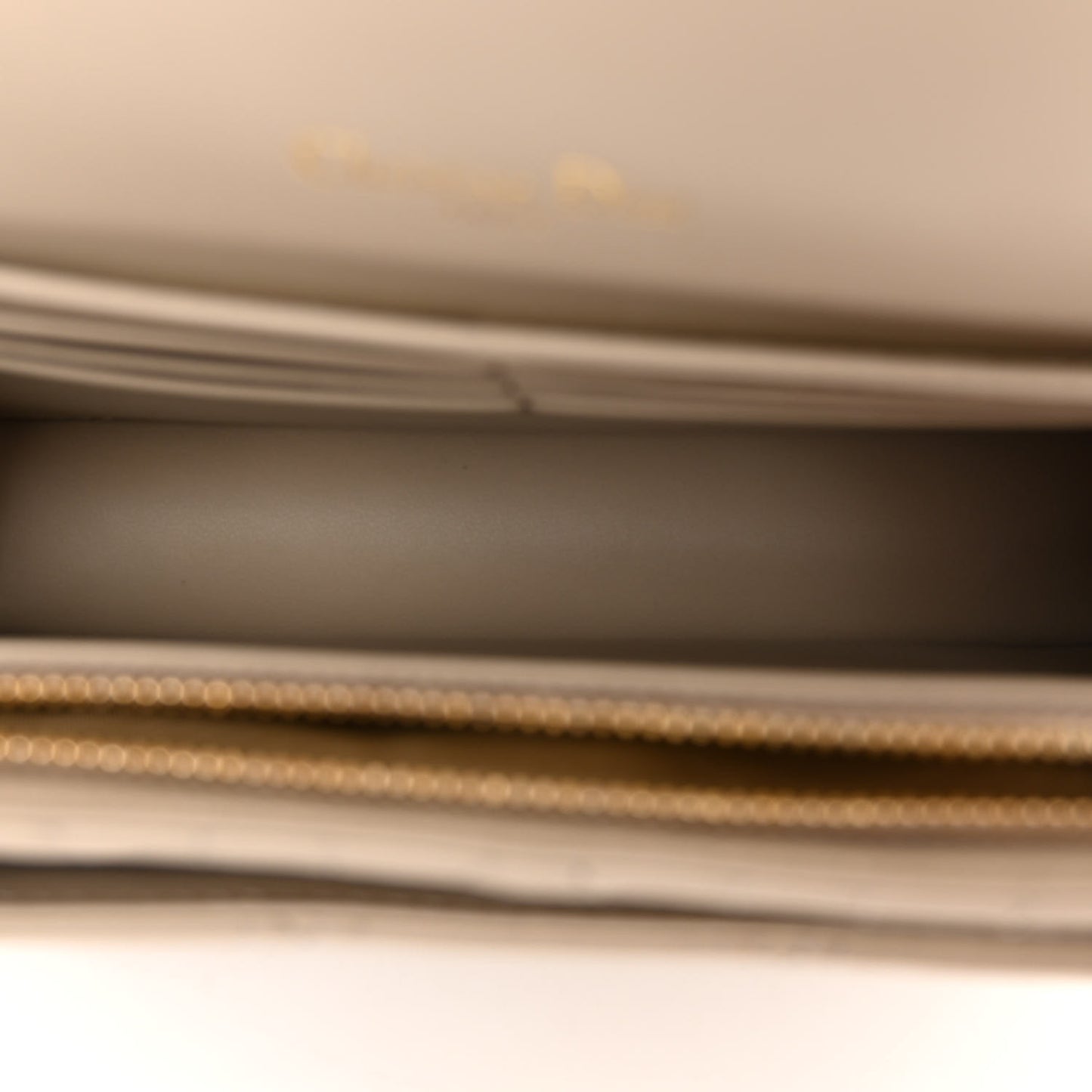 Lambskin Cannage Miss Dior Chain Pouch Sand