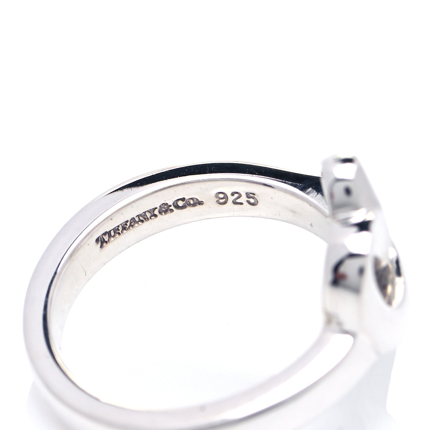 Tiffany Sterling Silver Paloma Picasso Diamond Loving Heart Ring 49 5 5 of 6