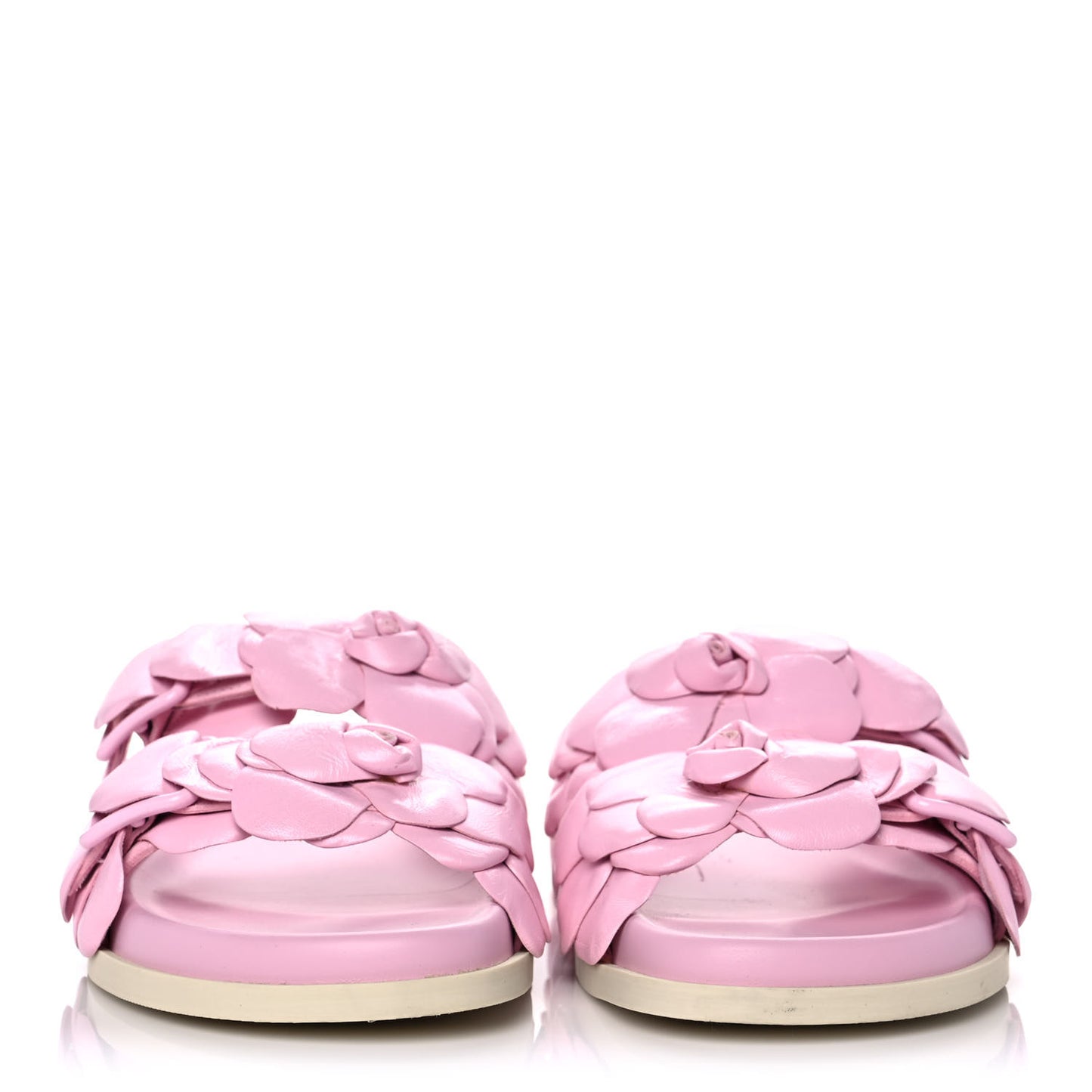 Kidskin Atelier 03 Rose Edition Double Buckle Slide Sandals 38.5 Pink Borealis