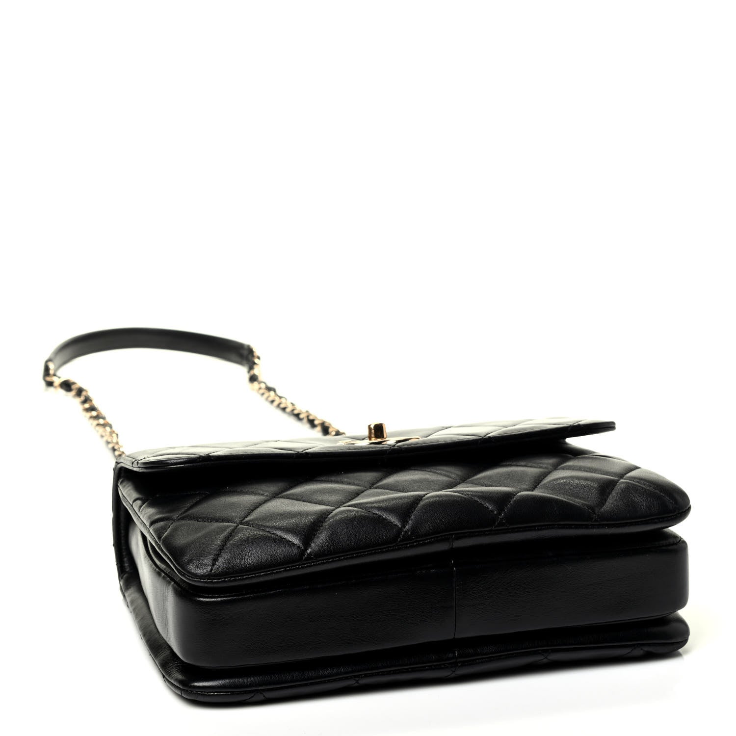 Chanel Lambskin Quilted Small Trendy CC Dual Handle Flap Bag Black 3 of 4
