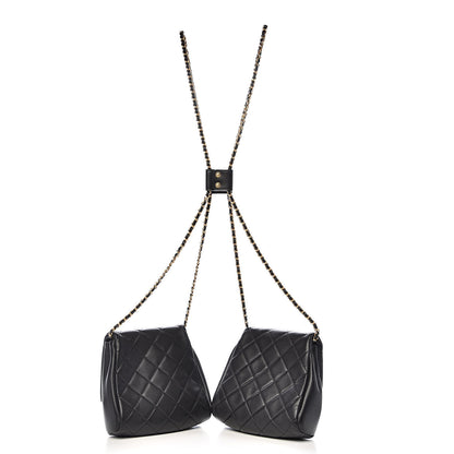 Chanel Lambskin Quilted Side-Packs Black 4 of 13