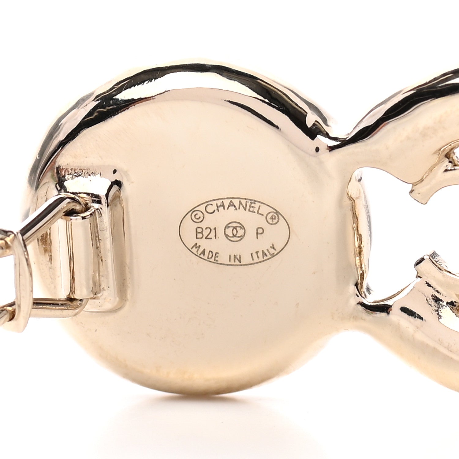 Chanel Pearl Coco Hair Clip Barrette Gold 3 of 4