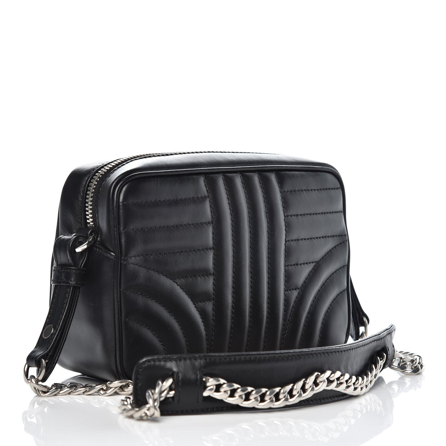 Soft Calfskin Diagramme Crossbody Bag Black