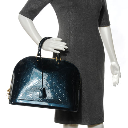 Louis Vuitton Vernis Alma GM Blue Nuit 2 of 7