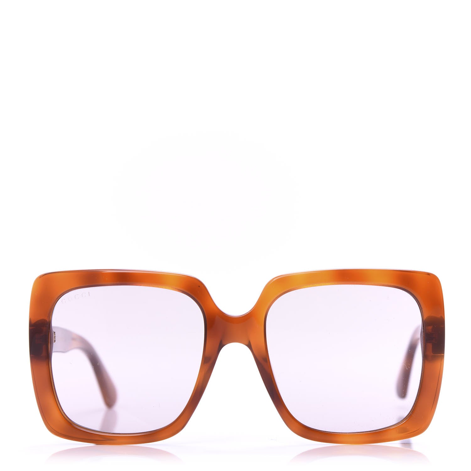 Gucci Square Frame Crystal Sunglasses GG 0418S Tortoiseshell 3 of 8