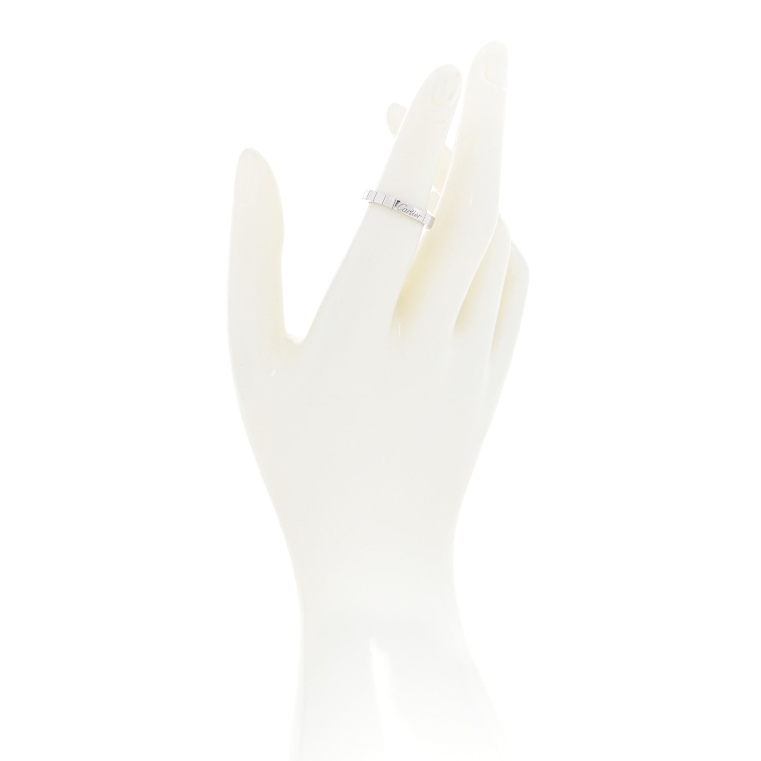 Cartier 18K White Gold Lanieres Ring 52/6 2 of 4