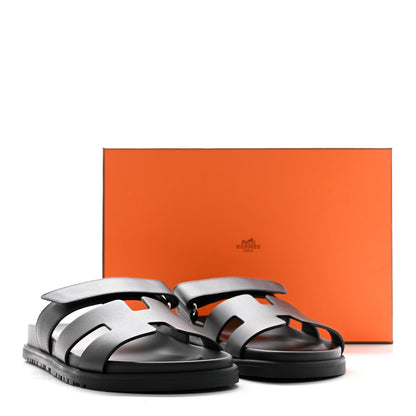 Hermes Calfskin Womens Chypre Sandals 38 Black 12 of 12