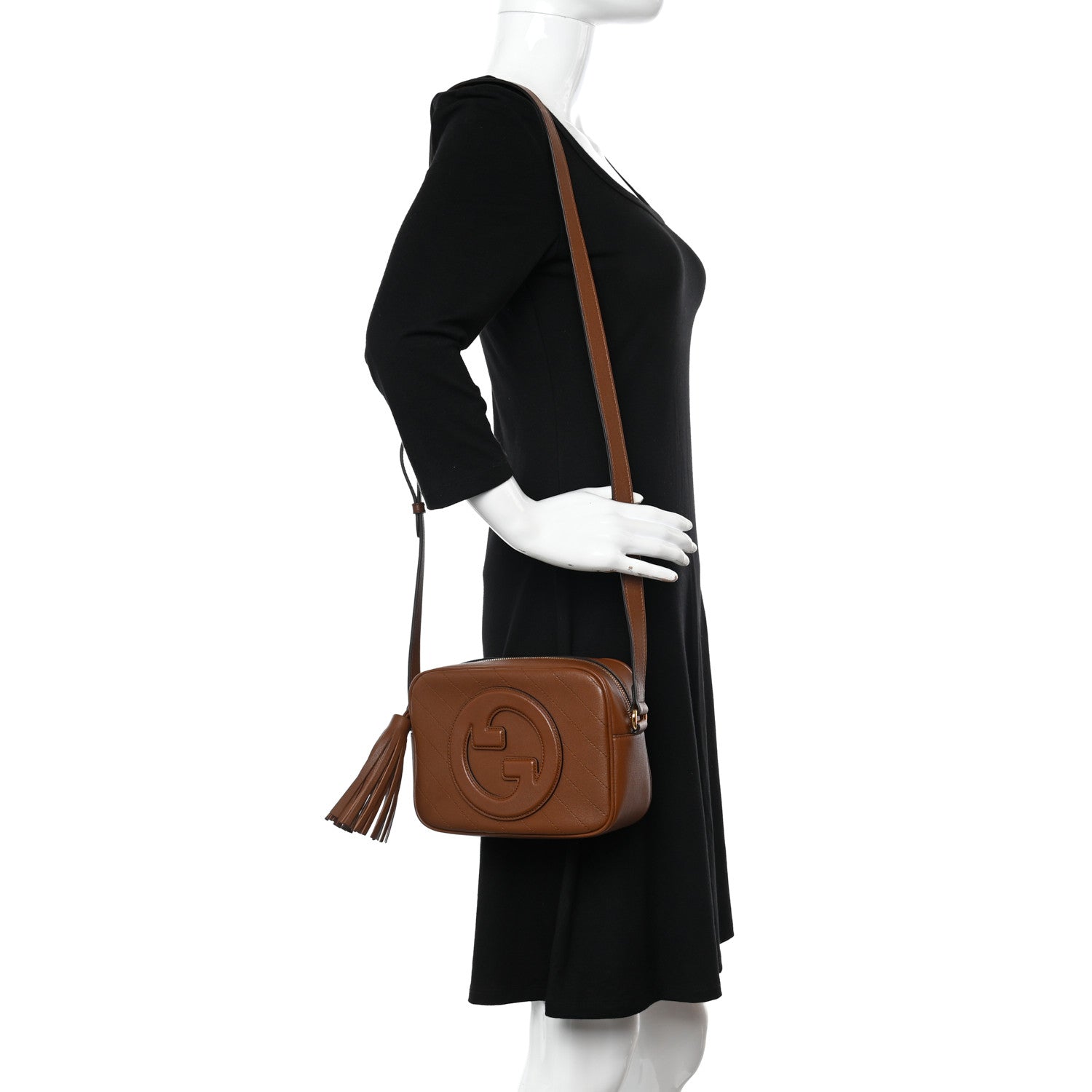 Gucci Sakai Be Green Calfskin Diagonal Stitched Small Blondie Shoulder Bag Cuir 2 of 10