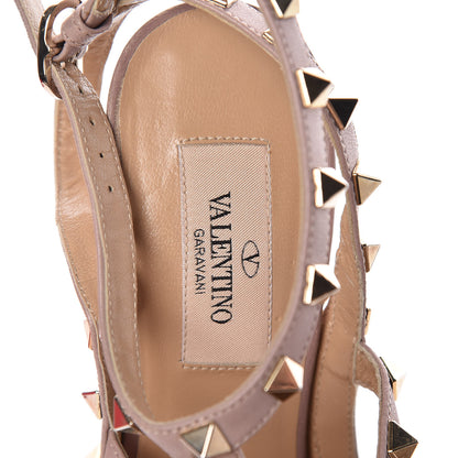 Valentino Garavani Patent Nappa Rockstud Ankle Strap 100mm Pumps 36.5 Poudre 8 of 12